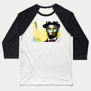 Abe Lincoln Pop Art Baseball T-Shirt